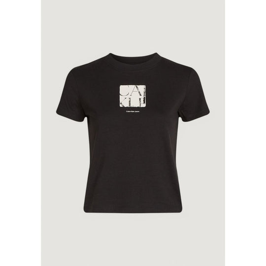Calvin Klein Jeans Schwarzes T-Shirt aus recycelter Baumwolle