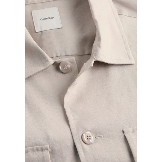 Calvin Klein Beige Lyocell-Hemd