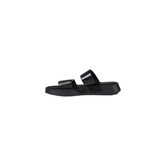 Calvin Klein Jeans Schwarze Leder-Sandale