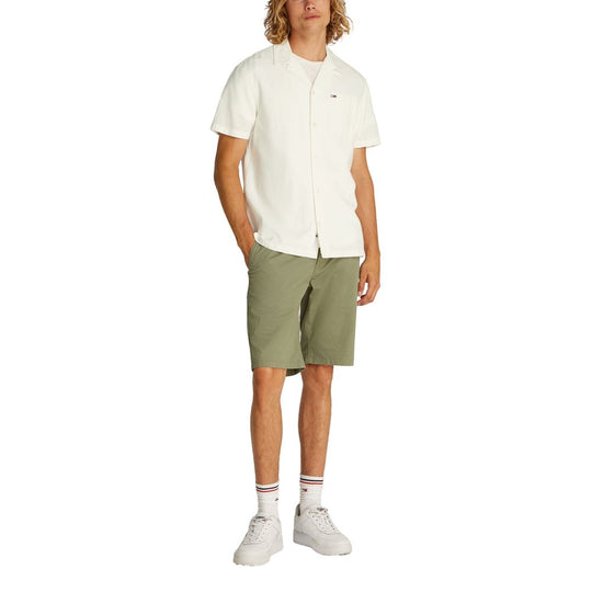 Tommy Hilfiger Jeans Cremefarbenes Baumwollhemd