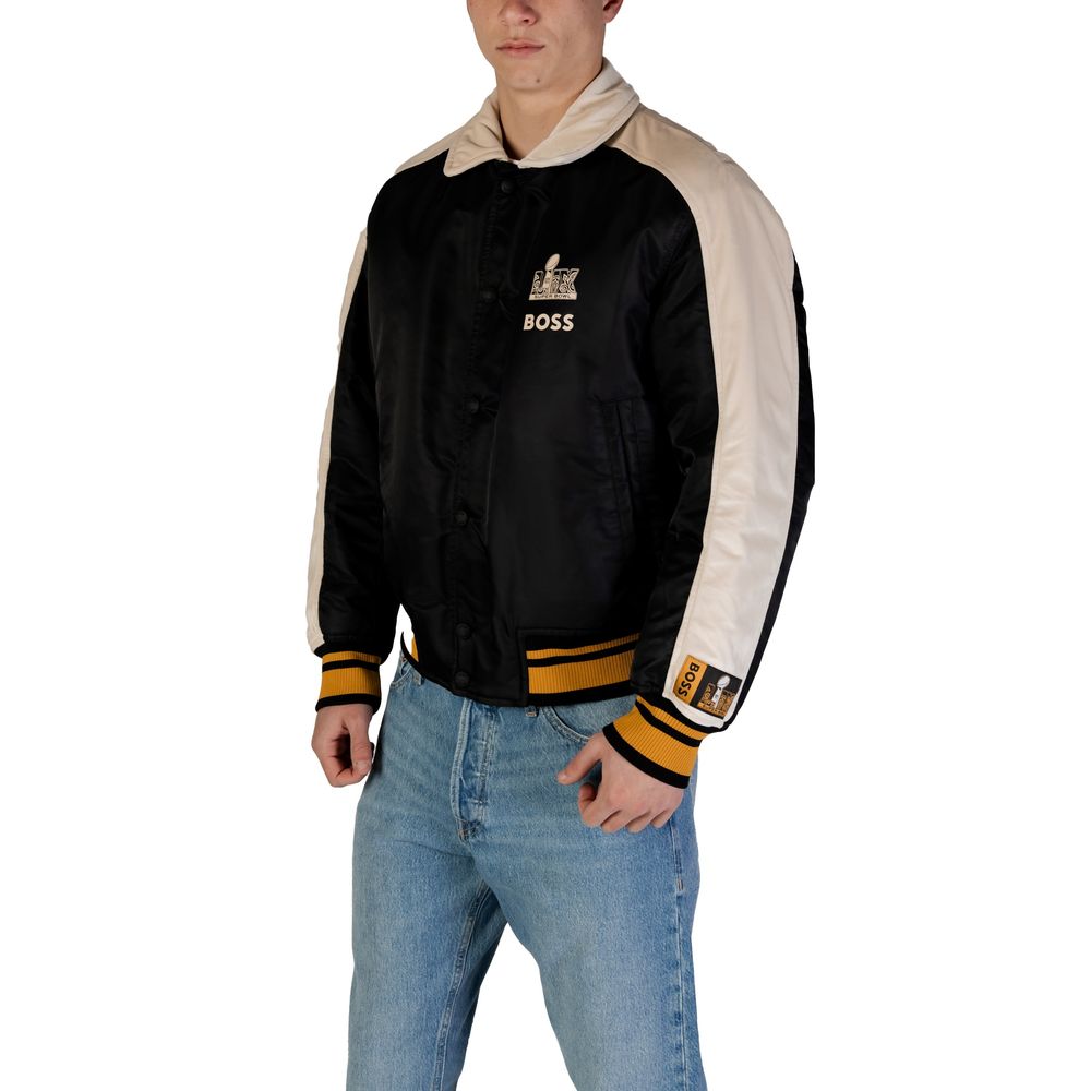 Hugo Boss Schwarze Polyamid-Jacken &amp