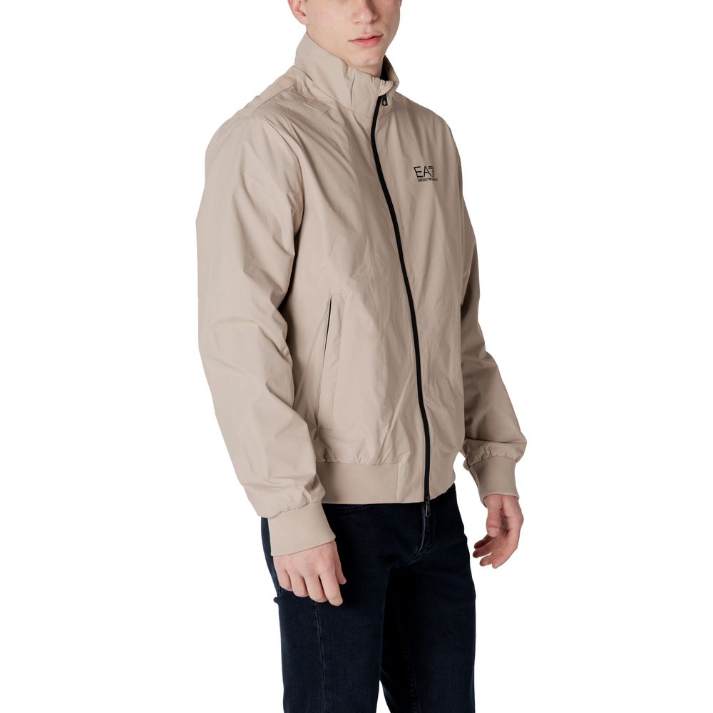 EA7 Emporio Armani Beige Polyamid-Jacken &amp