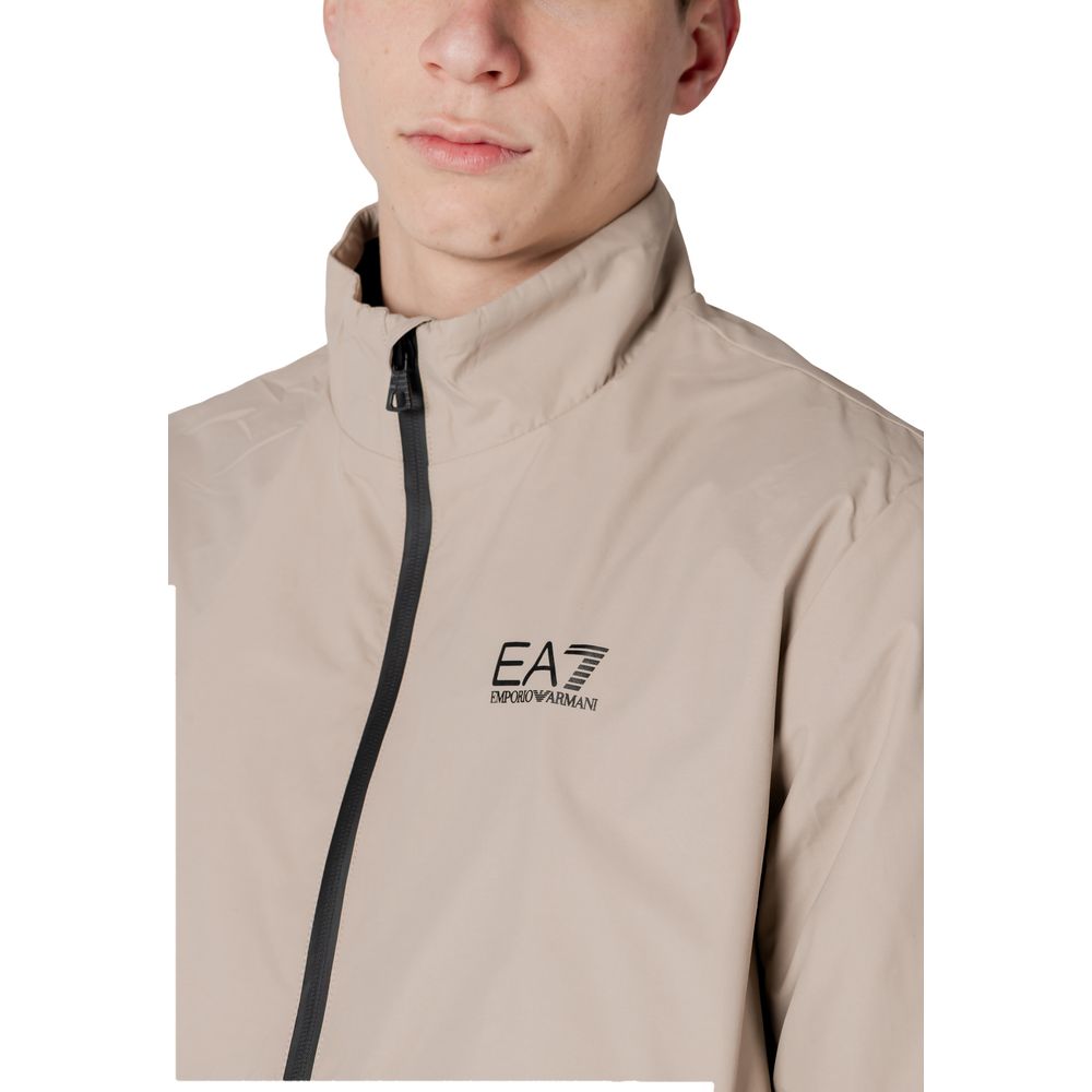 EA7 Emporio Armani Beige Polyamid-Jacken &amp