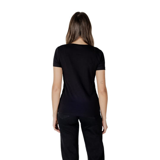 EA7 Emporio Armani Schwarzes T-Shirt aus Baumwolle