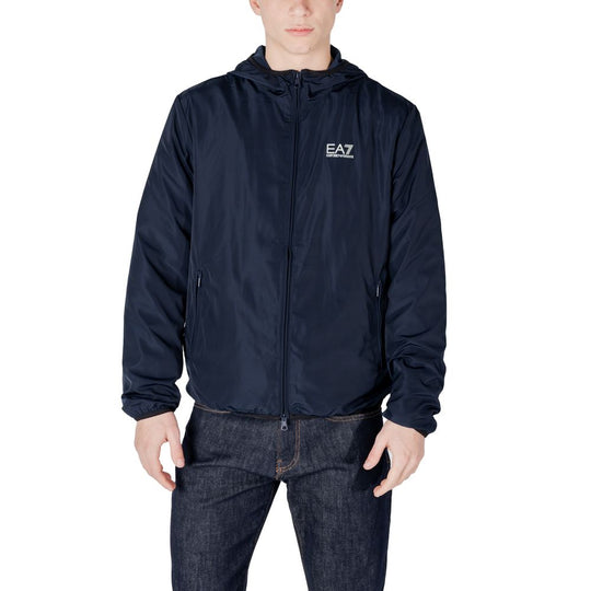 EA7 Emporio Armani Blaue Polyesterjacken &amp