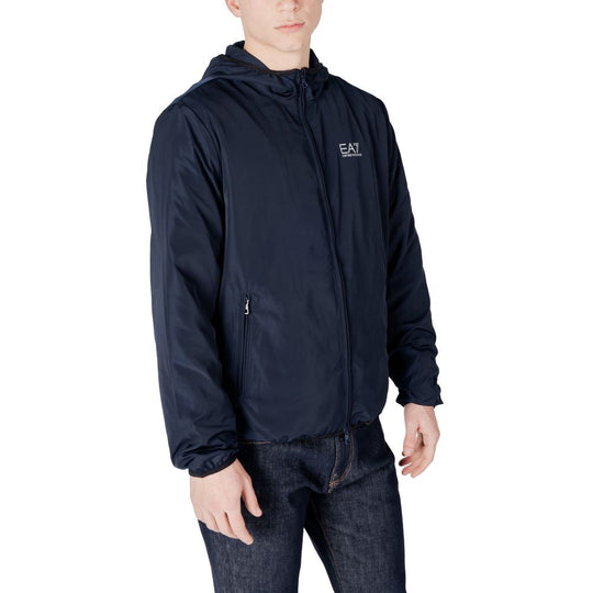 EA7 Emporio Armani Blaue Polyesterjacken &amp