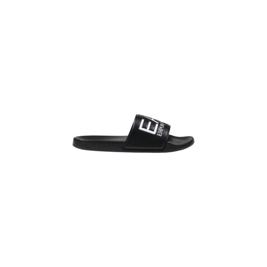 EA7 Emporio Armani Schwarzer und weißer Pvc-Pantoffel