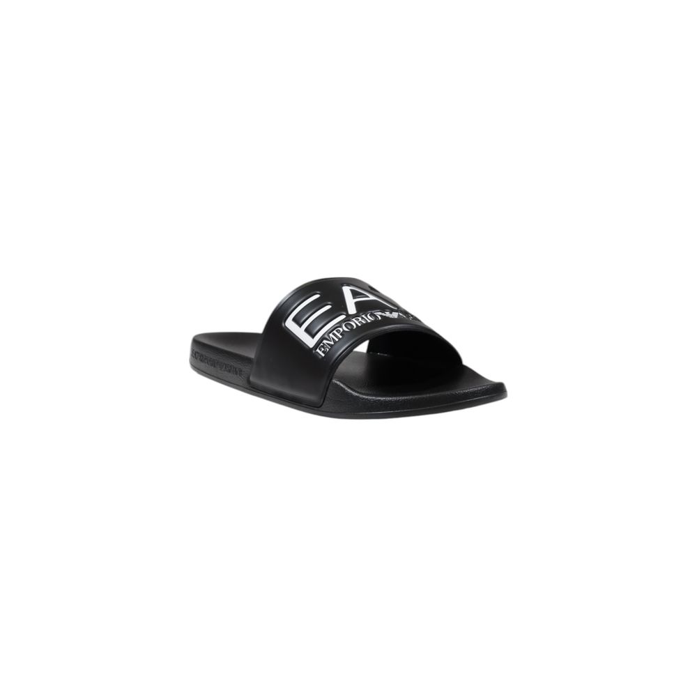 EA7 Emporio Armani Schwarzer und weißer Pvc-Pantoffel