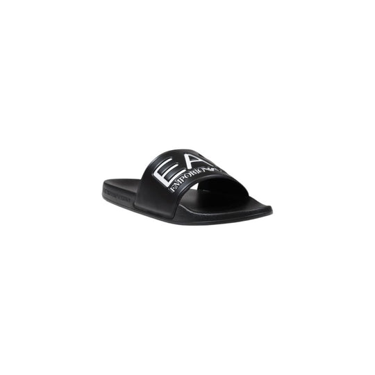 EA7 Emporio Armani Schwarzer und weißer Pvc-Pantoffel