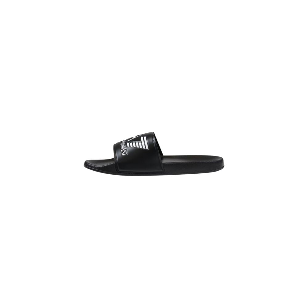 EA7 Emporio Armani Schwarzer und weißer Pvc-Pantoffel