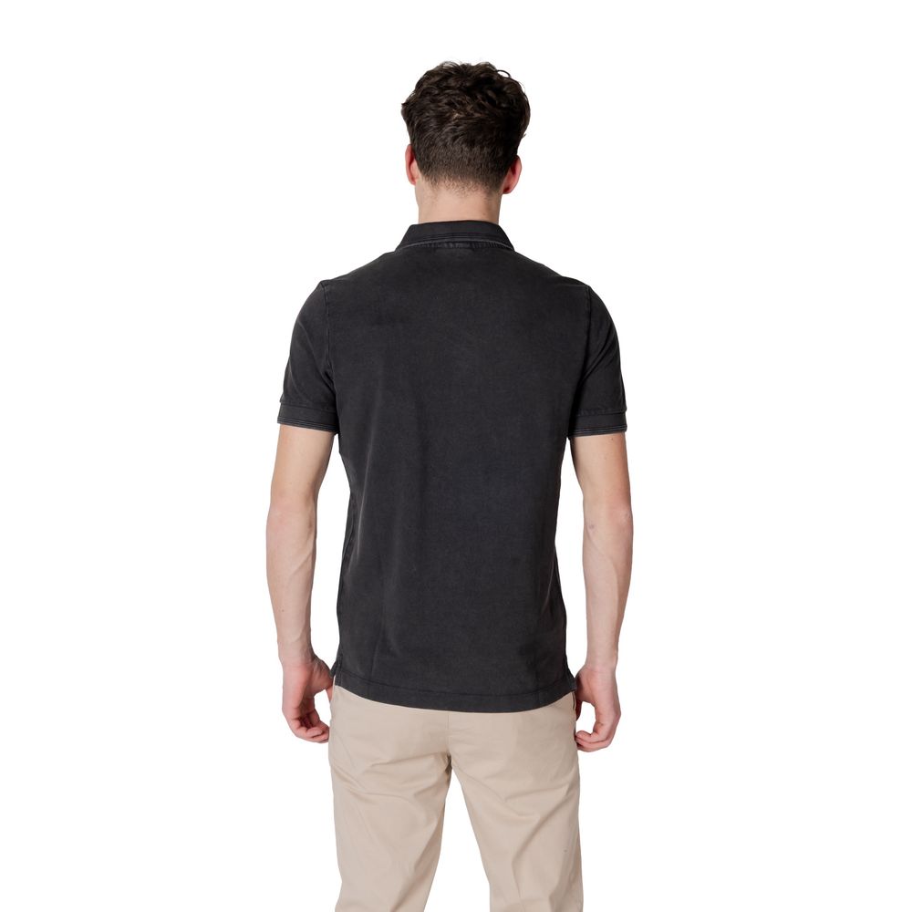 Replay Schwarzes Baumwoll-Poloshirt