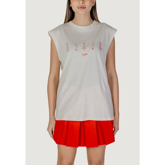 Replay Cremefarbenes Baumwolltank-Top