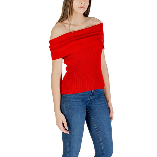 Only Roter Polyester-Pullover