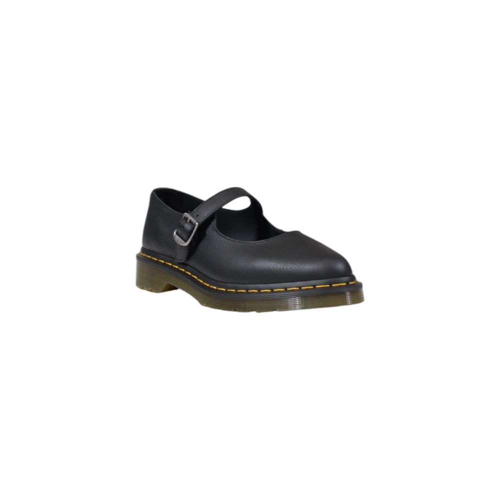 Dr. Martens Schwarze Lederplattform