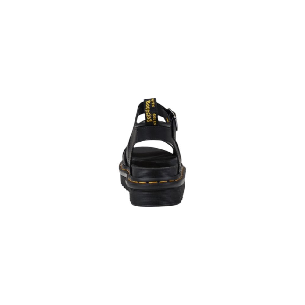 Dr. Martens Schwarze Leder-Sandale