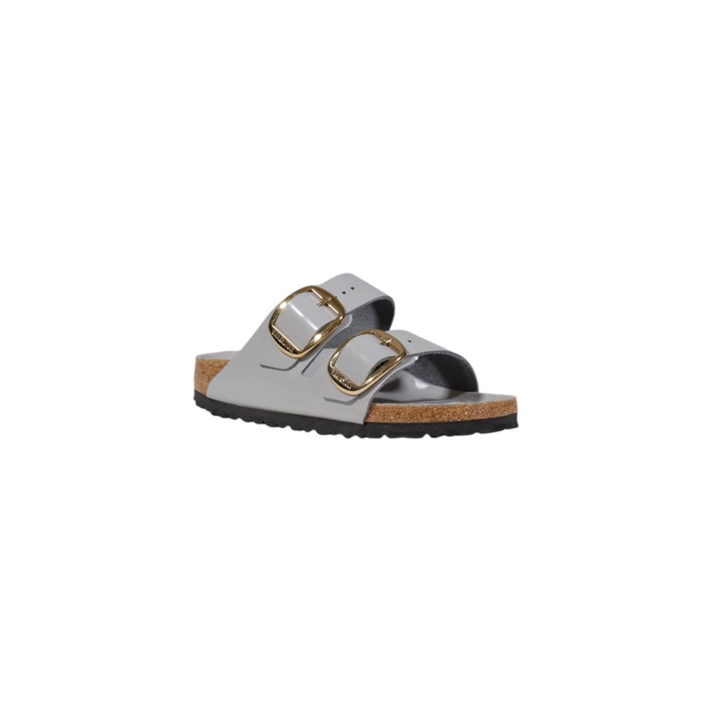 Birkenstock Graue Lederpantoffel