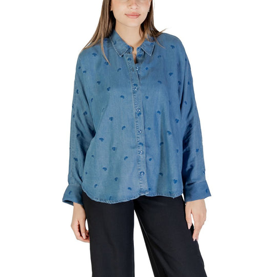 Only Blaues Tencel-Hemd