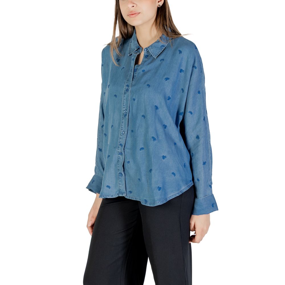 Only Blaues Tencel-Hemd