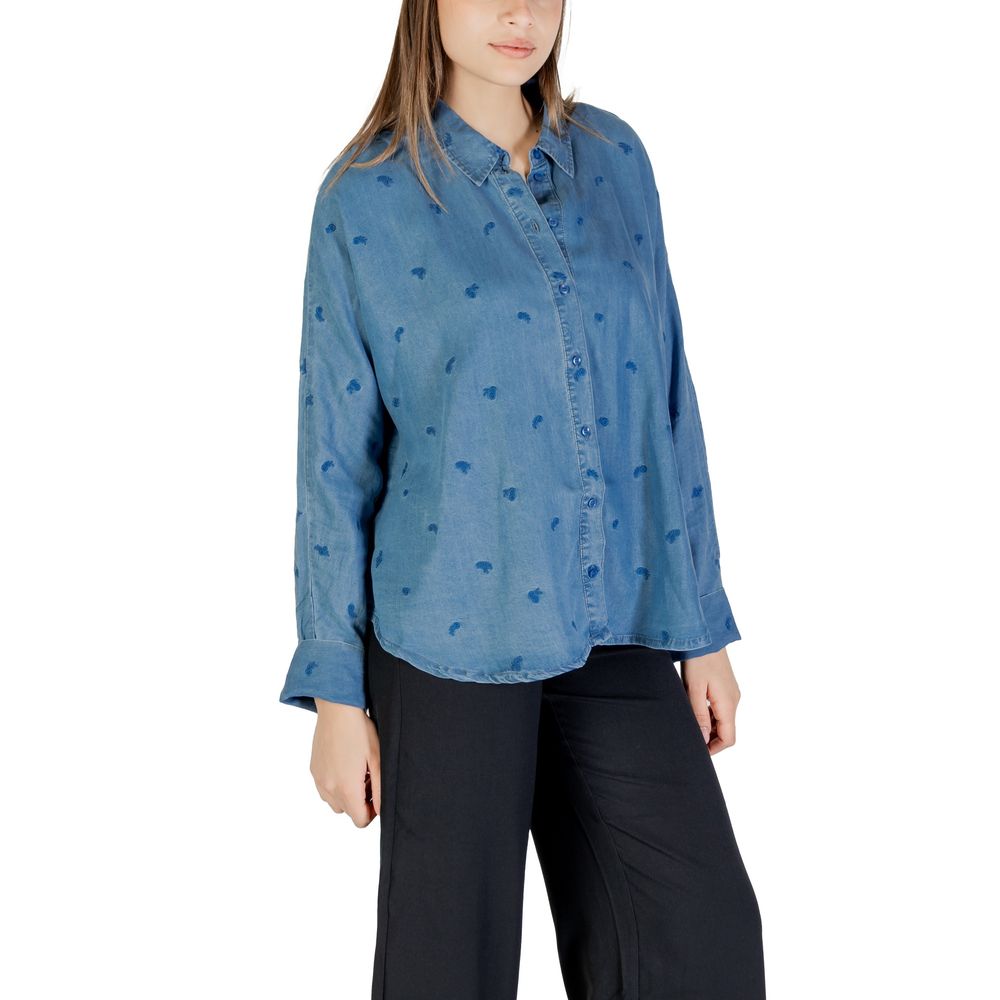 Only Blaues Tencel-Hemd