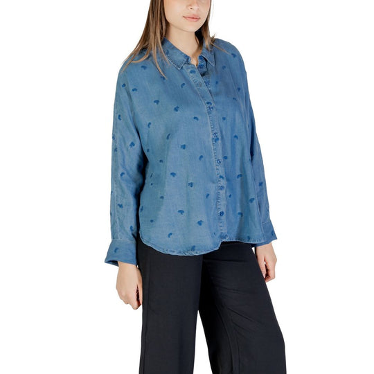Only Blaues Tencel-Hemd
