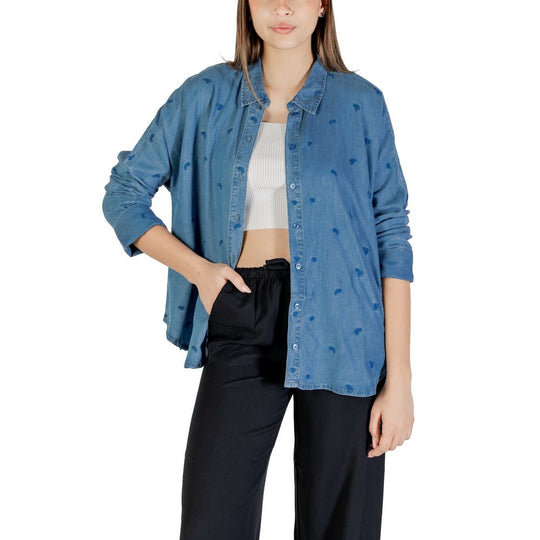 Only Blaues Tencel-Hemd