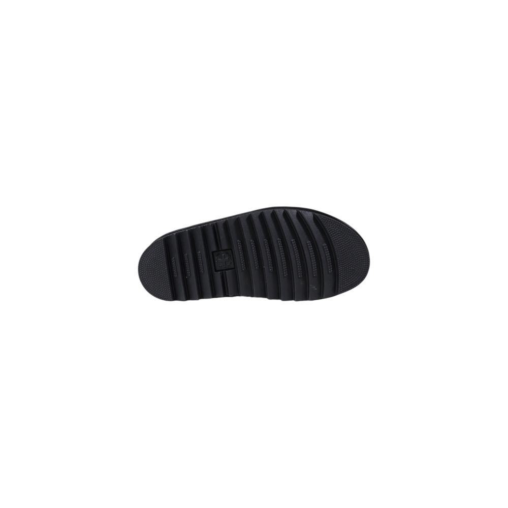 Dr. Martens Schwarze Lederplattform
