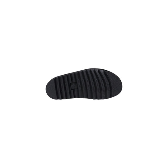 Dr. Martens Schwarze Lederplattform