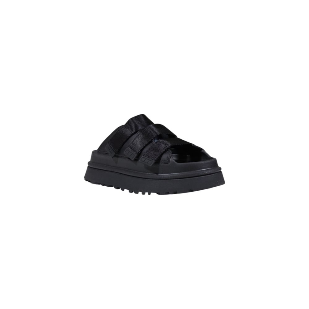 UGG Schwarzes Kunstleder-Plateau