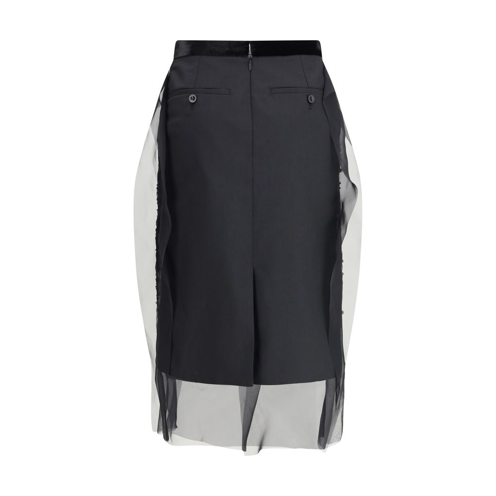 Sacai Rock mit Paillettenstickerei