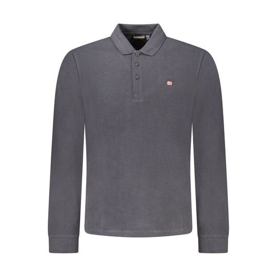 Napapijri Schwarzes Baumwoll-Poloshirt für Männer