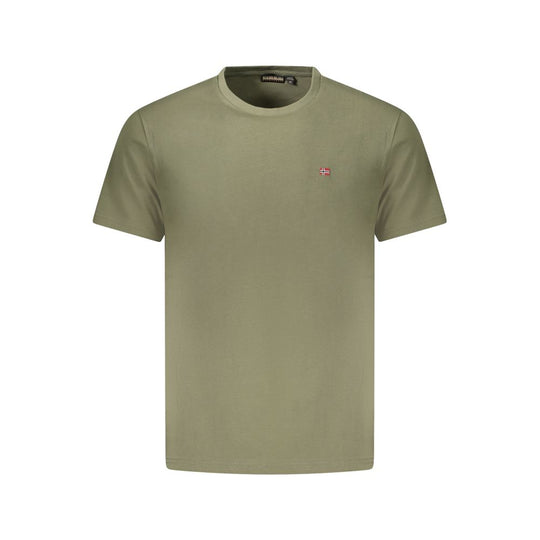 Napapijri Grünes Baumwolle Männer T-Shirt