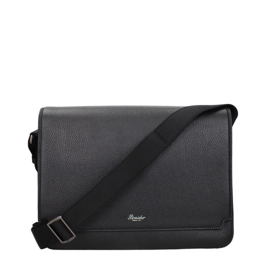 Pineider Schwarze Leder-Crossbody-Taschen