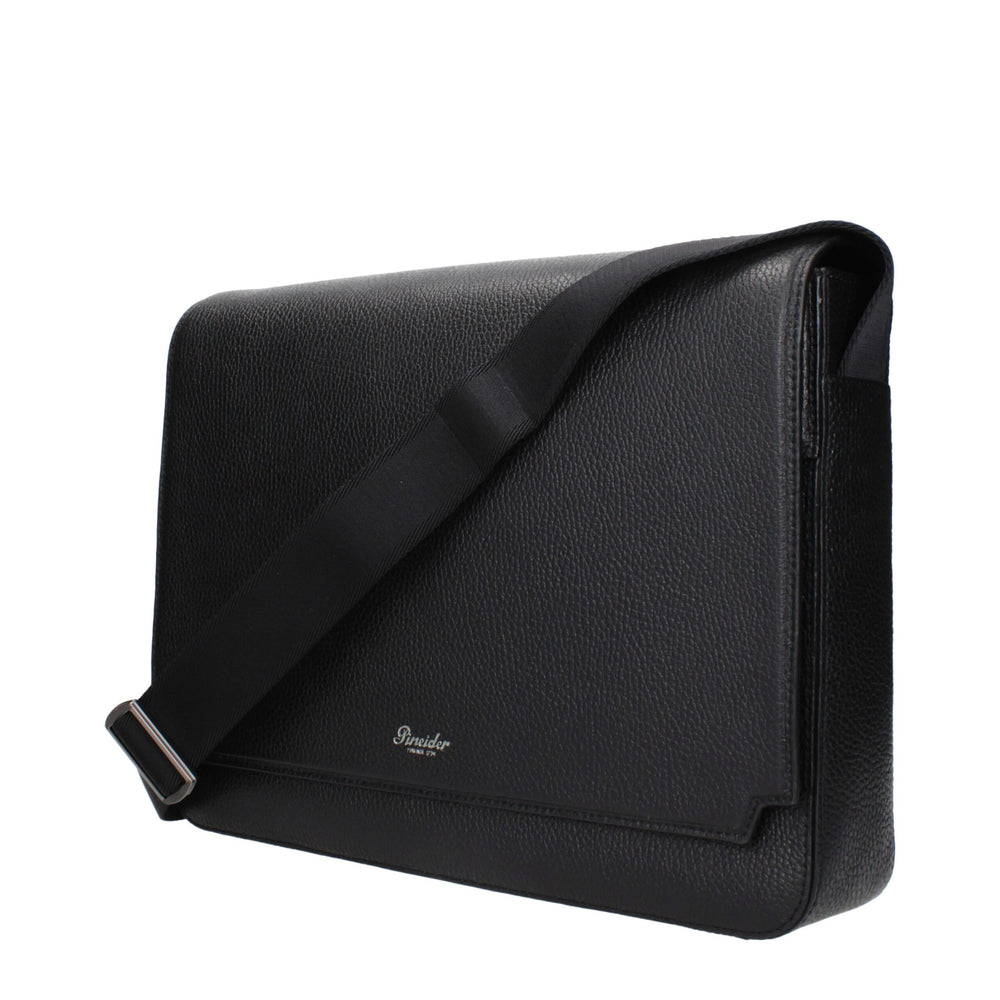 Pineider Schwarze Leder-Crossbody-Taschen