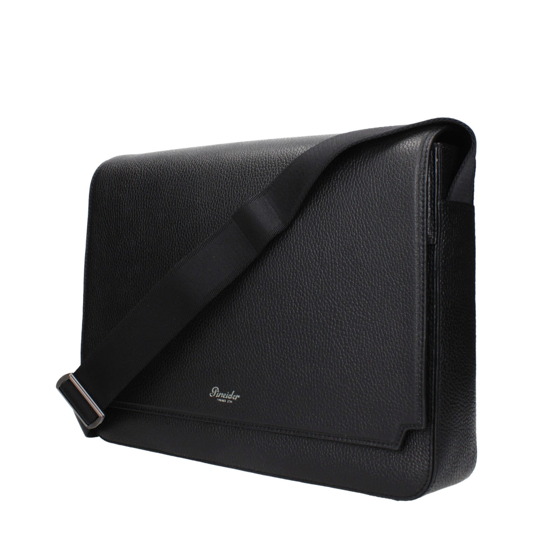 Pineider Schwarze Leder-Crossbody-Taschen