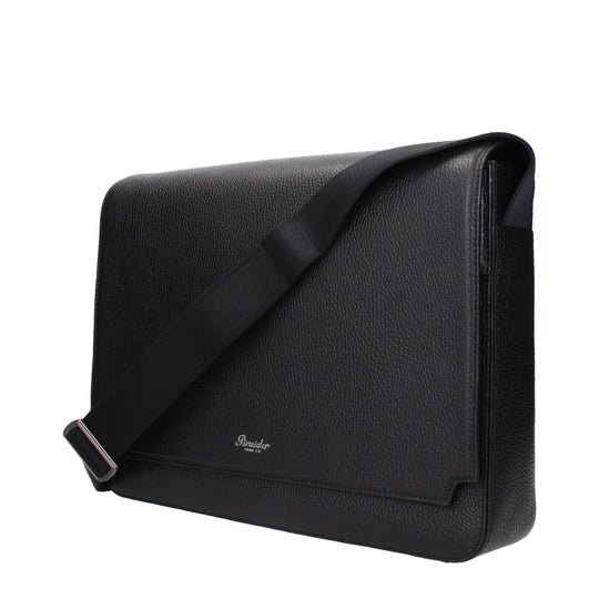 Pineider Schwarze Leder-Crossbody-Taschen