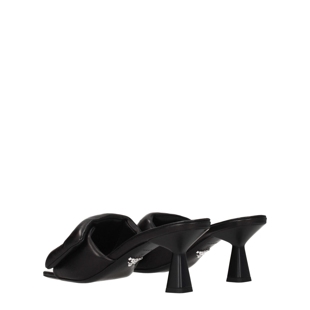 Prada Schwarze Leder-Plateaus