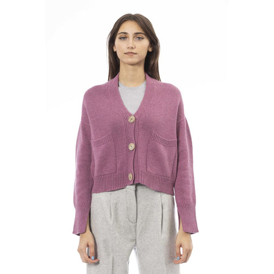 Alpha Studio Multicolor Strickjacke aus Merinowolle