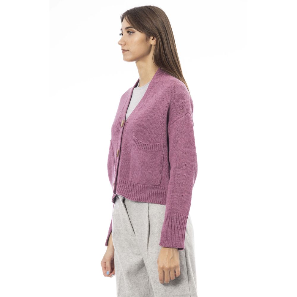 Alpha Studio Multicolor Strickjacke aus Merinowolle