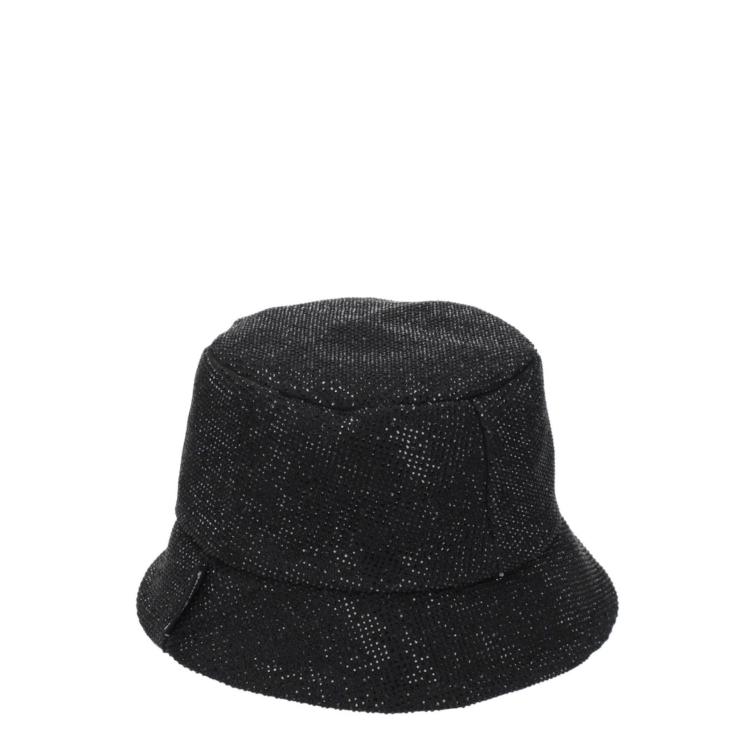 Palm Angels Schwarze Baumwoll-Eimerhüte