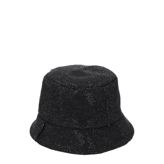 Palm Angels Schwarze Baumwoll-Eimerhüte