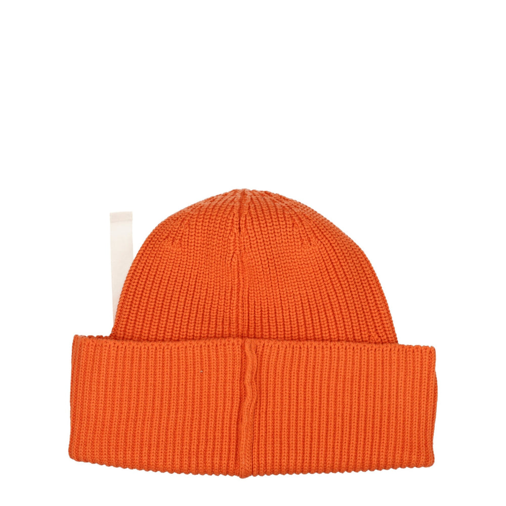 Jacquemus Orangefarbene Baumwollmütze