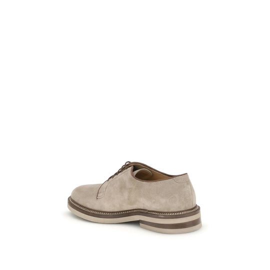 Brunello Cucinelli Wildleder Derby Schnürschuhe