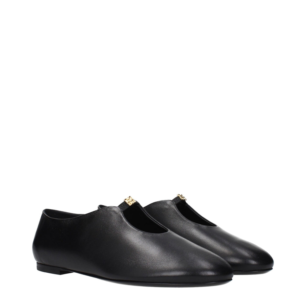 Givenchy Schwarze Leder-Ballett-Flats