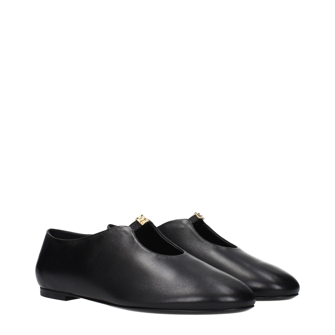 Givenchy Schwarze Leder-Ballett-Flats