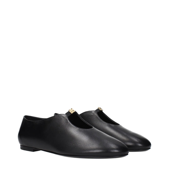 Givenchy Schwarze Leder-Ballett-Flats