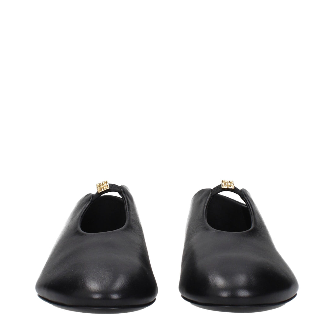 Givenchy Schwarze Leder-Ballett-Flats