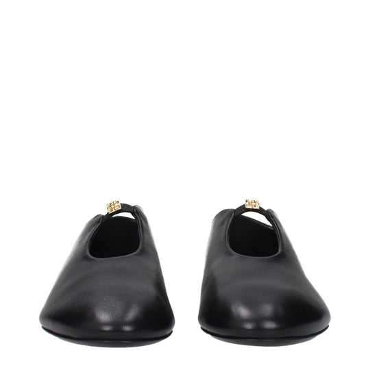 Givenchy Schwarze Leder-Ballett-Flats