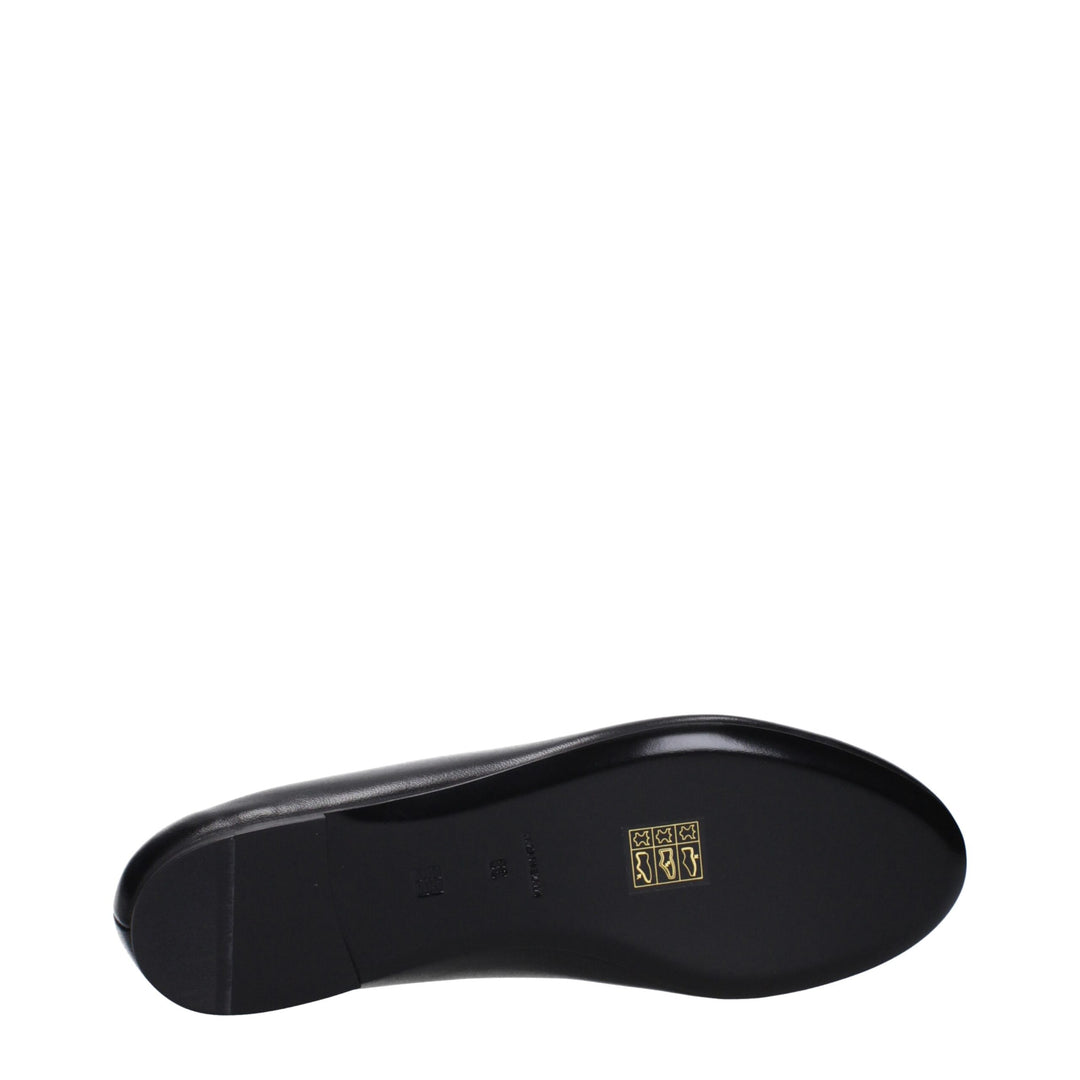 Givenchy Schwarze Leder-Ballett-Flats
