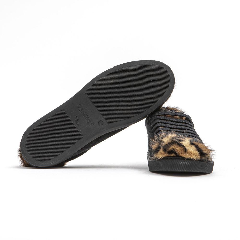 Mr&Mrs Italy Schwarzer Leder-Sneaker