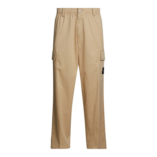 Calvin Klein Jeans Beige Hose aus recycelter Baumwolle
